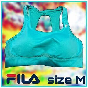 teal FILA sports BRA size M